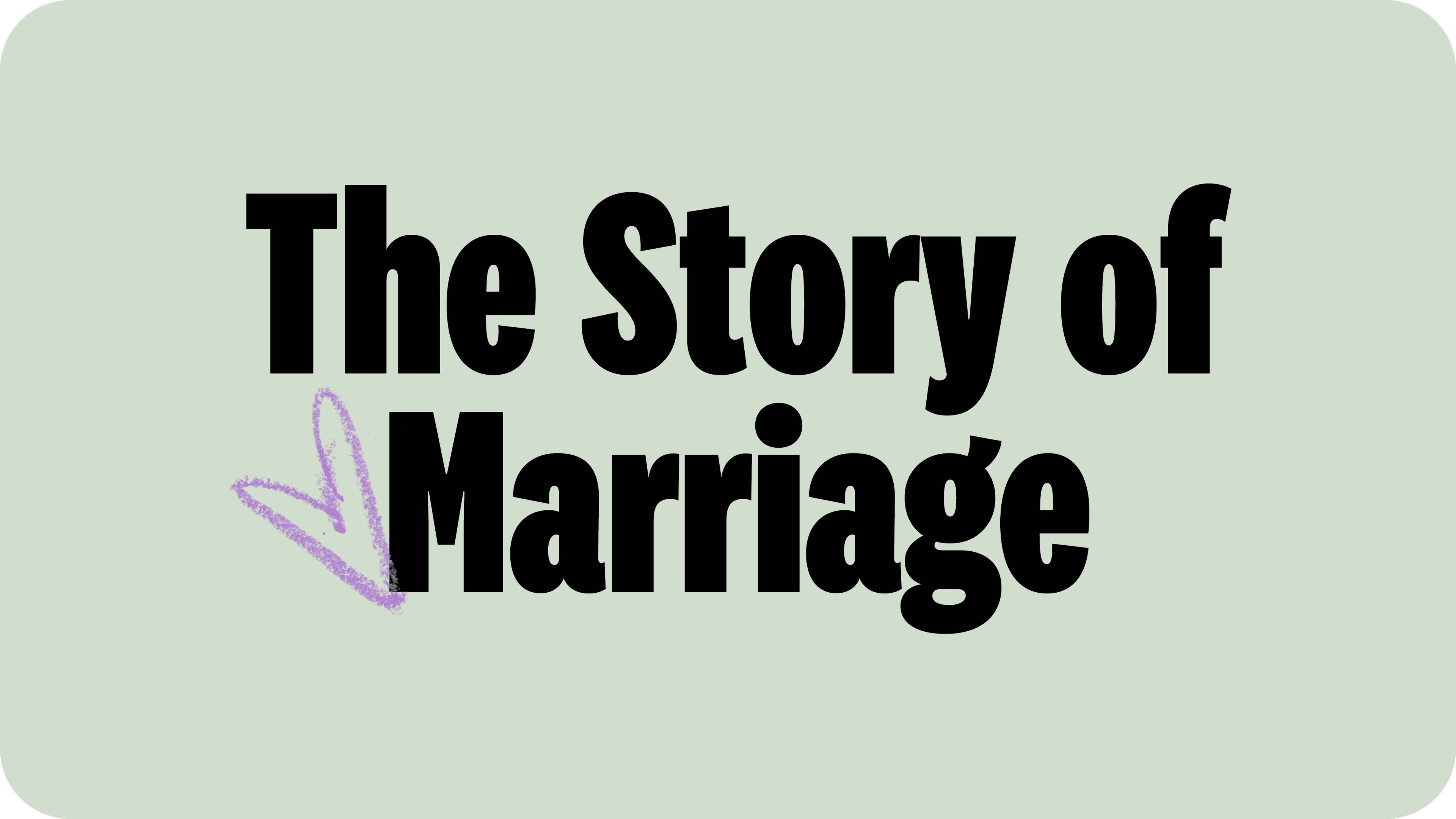 The Story of Marriage course logo on pale green background